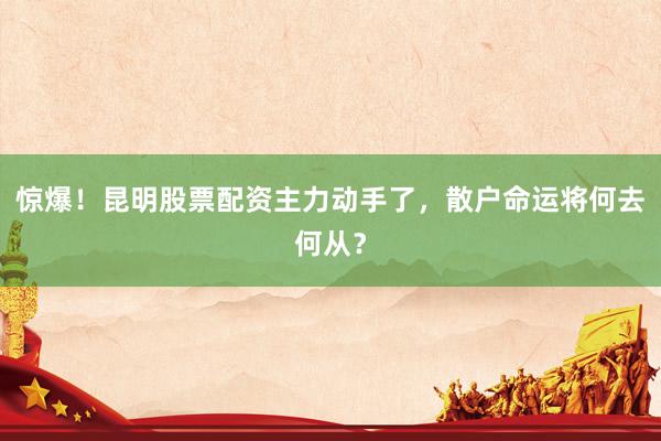 惊爆！昆明股票配资主力动手了，散户命运将何去何从？