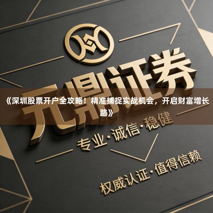 《深圳股票开户全攻略!精准捕捉实战机会,开启财富增长路》