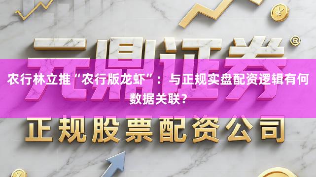 农行林立推“农行版龙虾”：与正规实盘配资逻辑有何数据关联？