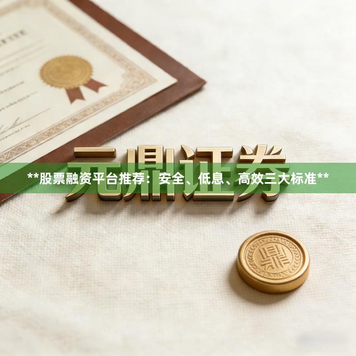 **股票融资平台推荐：安全、低息、高效三大标准**
